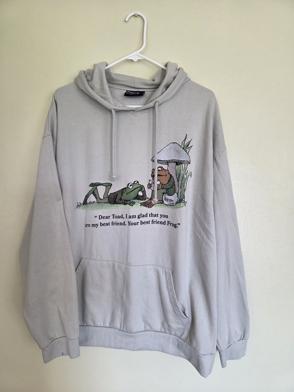 Mint Green Frog & Toad Graphic Hoodie XL